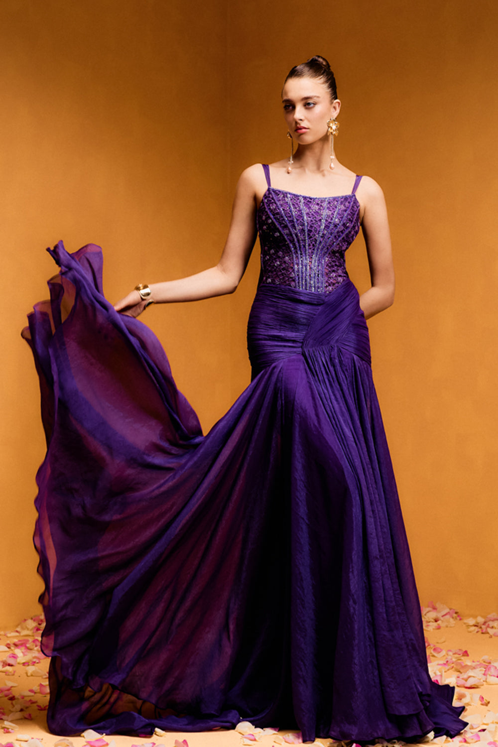 Amethyst Corset Drapped Skirt – Taali Amethyst Corset Drapped Skirt – Taali