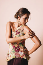 Malaika Arora in Enchanted Garden Corseted Belt Drape Set