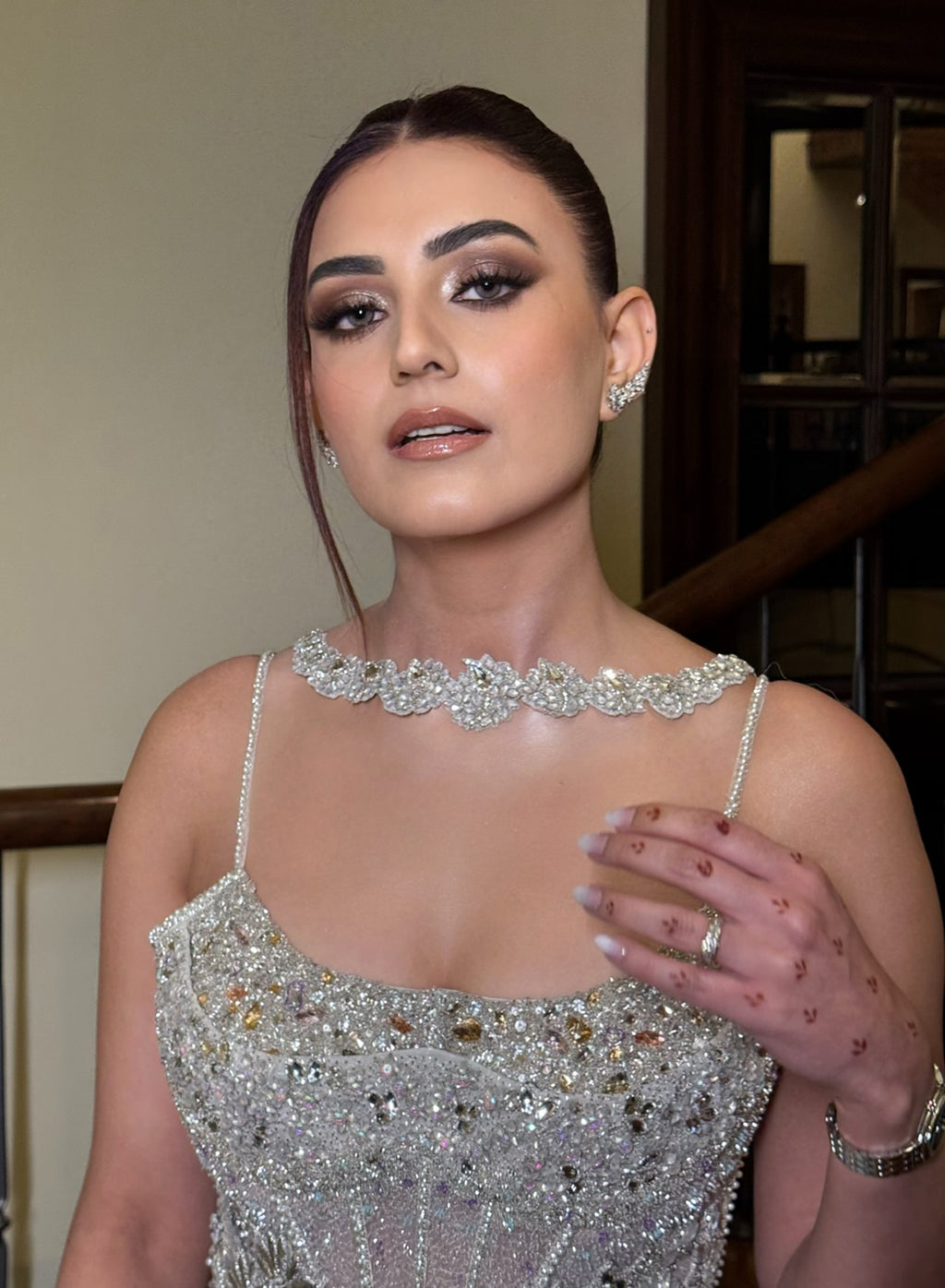 Rubal Abhinav Kakkar in Stardust Corseted Drape Set