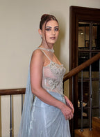Rubal Abhinav Kakkar in Stardust Corseted Drape Set