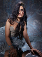 Diya Gangar in Stardust Corseted Drape Set