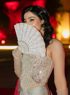 Abeera Mir in Stardust Corseted Drape Set