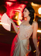 Abeera Mir in Stardust Corseted Drape Set