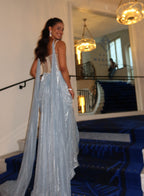 Roma Shan Baig in Stardust Corseted Drape Set