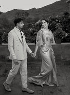 Priya Shrma in Icicle Corset Dress and Cropped Jacket