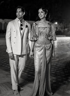 Priya Shrma in Icicle Corset Dress and Cropped Jacket