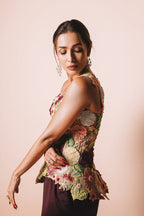 Malaika Arora in Enchanted Garden Corseted Belt Drape Set