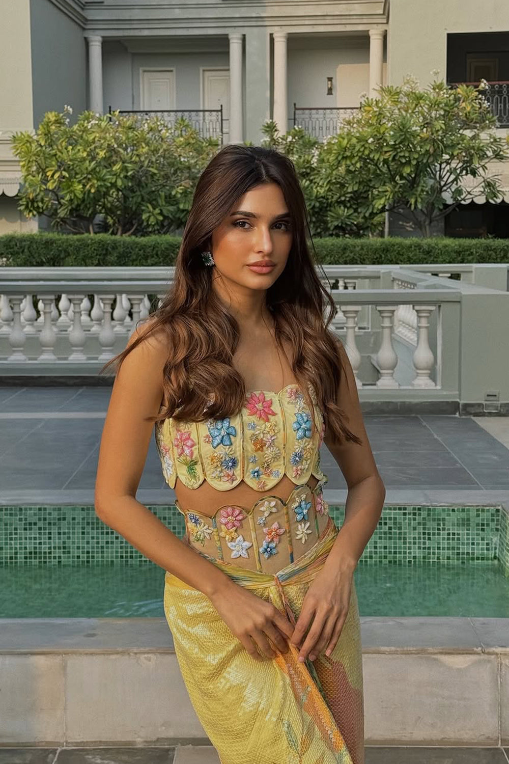 Mimosa Draped Skirt Blouse