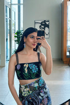 Alishay Adnan in Cher look-corseted Belt Drape Set