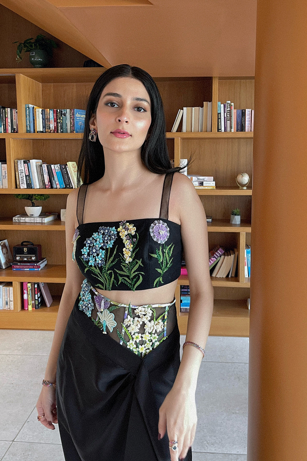 Alishay Adnan in Mykonos- Corseted Belt Drape Set