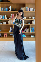 Alishay Adnan in Mykonos- Corseted Belt Drape Set