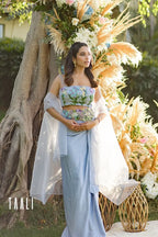 Madhura Raul in Mykonos- Corseted Belt Drape Set