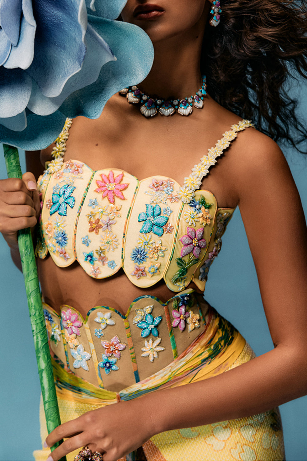 Mimosa Draped Skirt Blouse