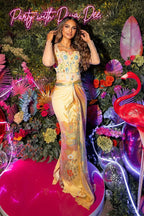 Danya in Mimosa Draped Skirt Blouse