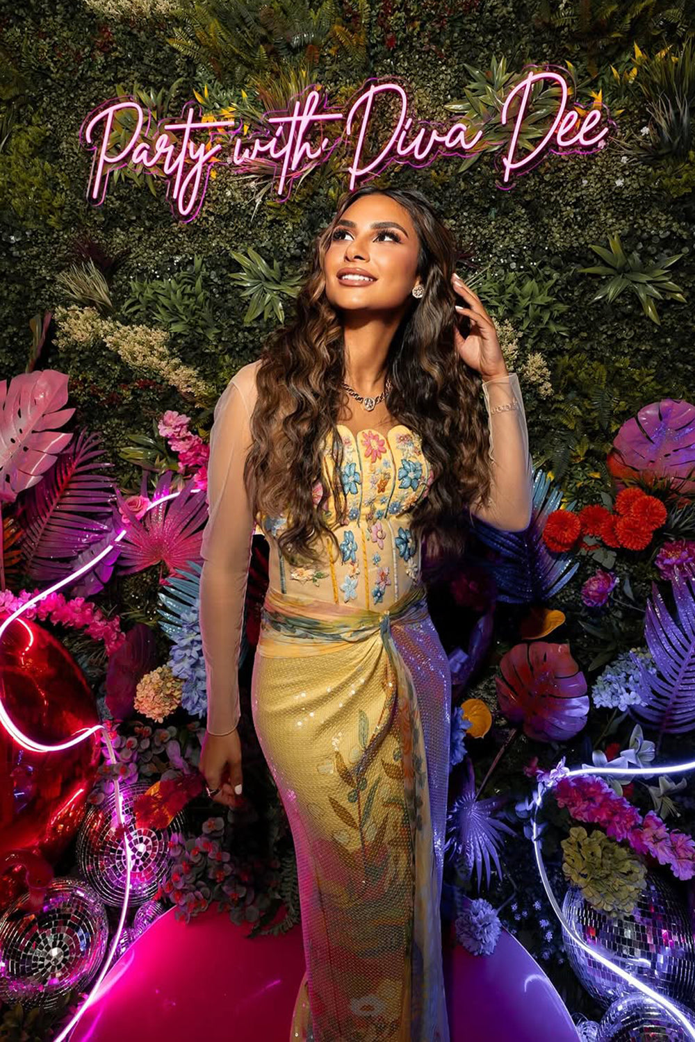 Danya in Mimosa Draped Skirt Blouse