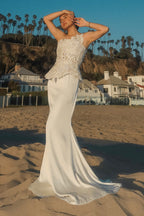 Navi Kaur in Enchanted Garden Corseted Belt Drape Set