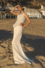 Navi Kaur in Enchanted Garden Corseted Belt Drape Set