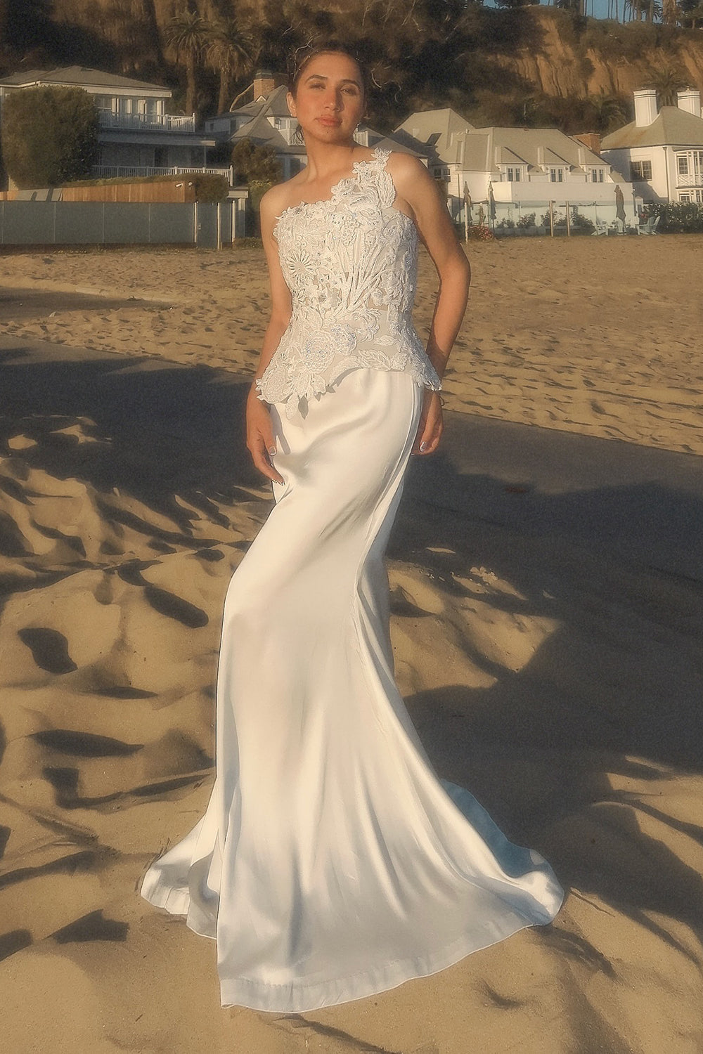 Navi Kaur in Enchanted Garden Corseted Belt Drape Set