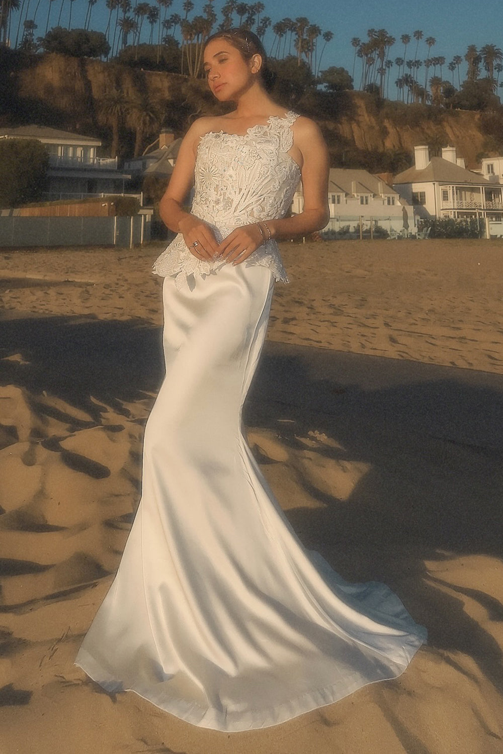 Navi Kaur in Enchanted Garden Corseted Belt Drape Set