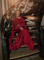 Tehreem Imran in Custom Red Enchanted Garden