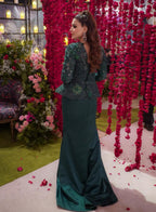 Hina Malik in Custom Emerald Green Enchanted Garden