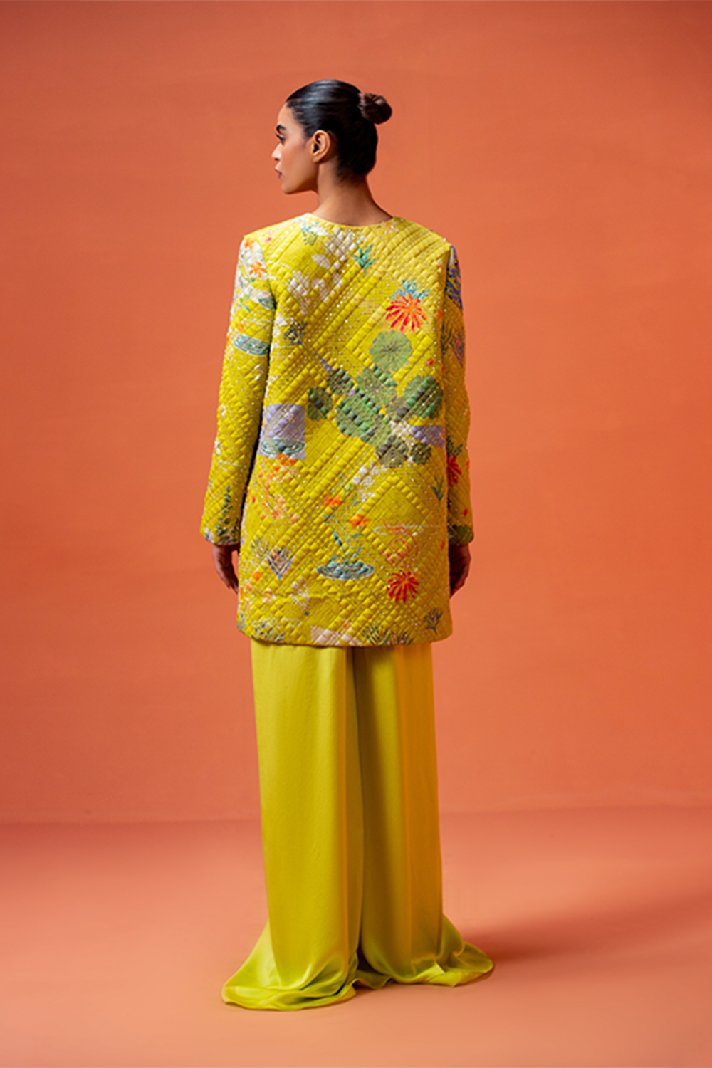 Banana palm Quilted jacket Set