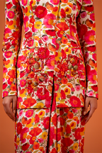 Frida halter jacket with draped skirt