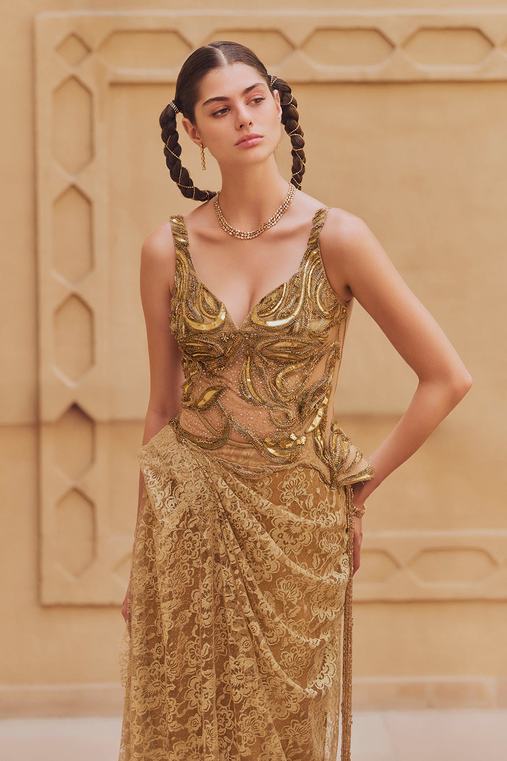 Gold Wave Gown