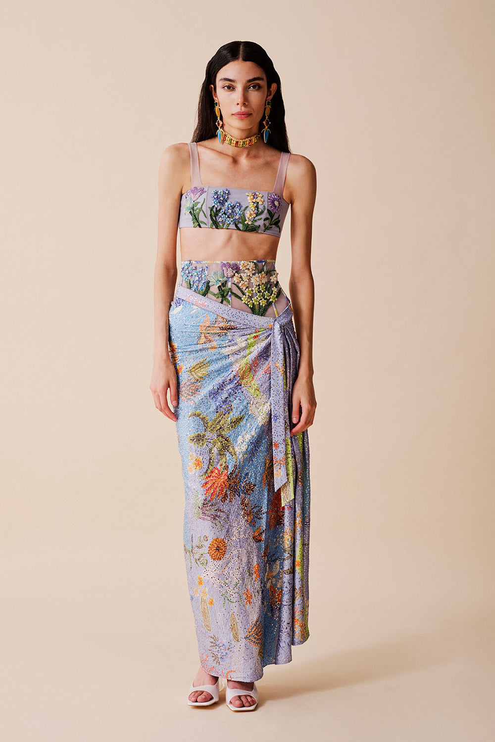 Cher look-corseted Belt Drape Set