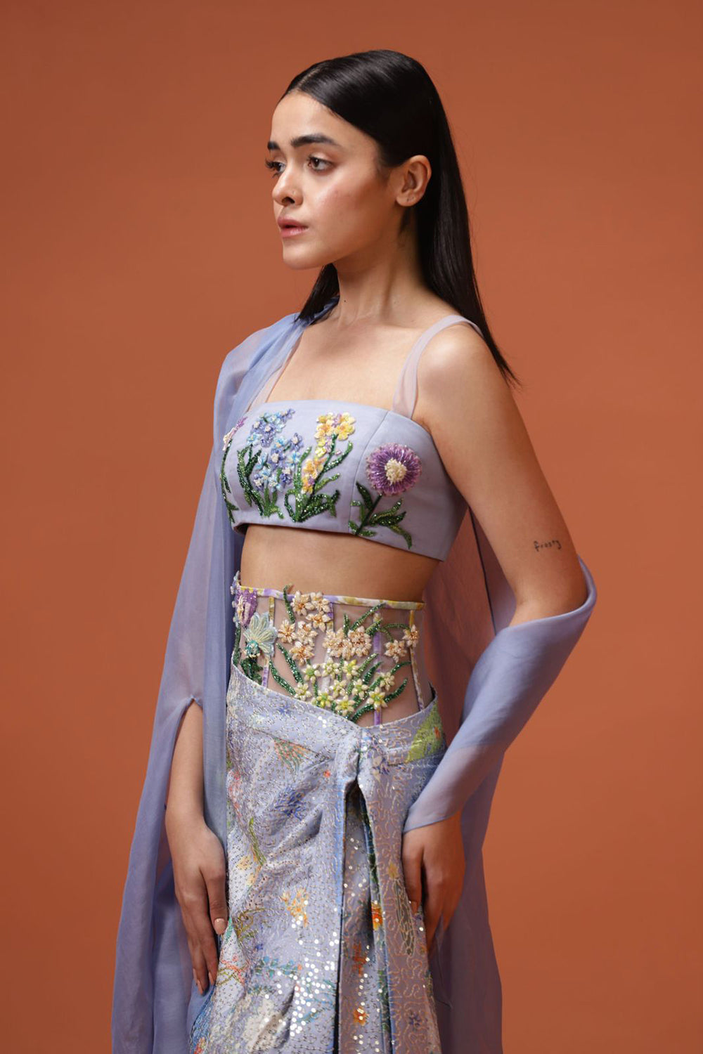 Cher look-corseted Belt Drape Set