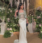 Sona Memon in Icicle Corset Dress and Cropped Jacket