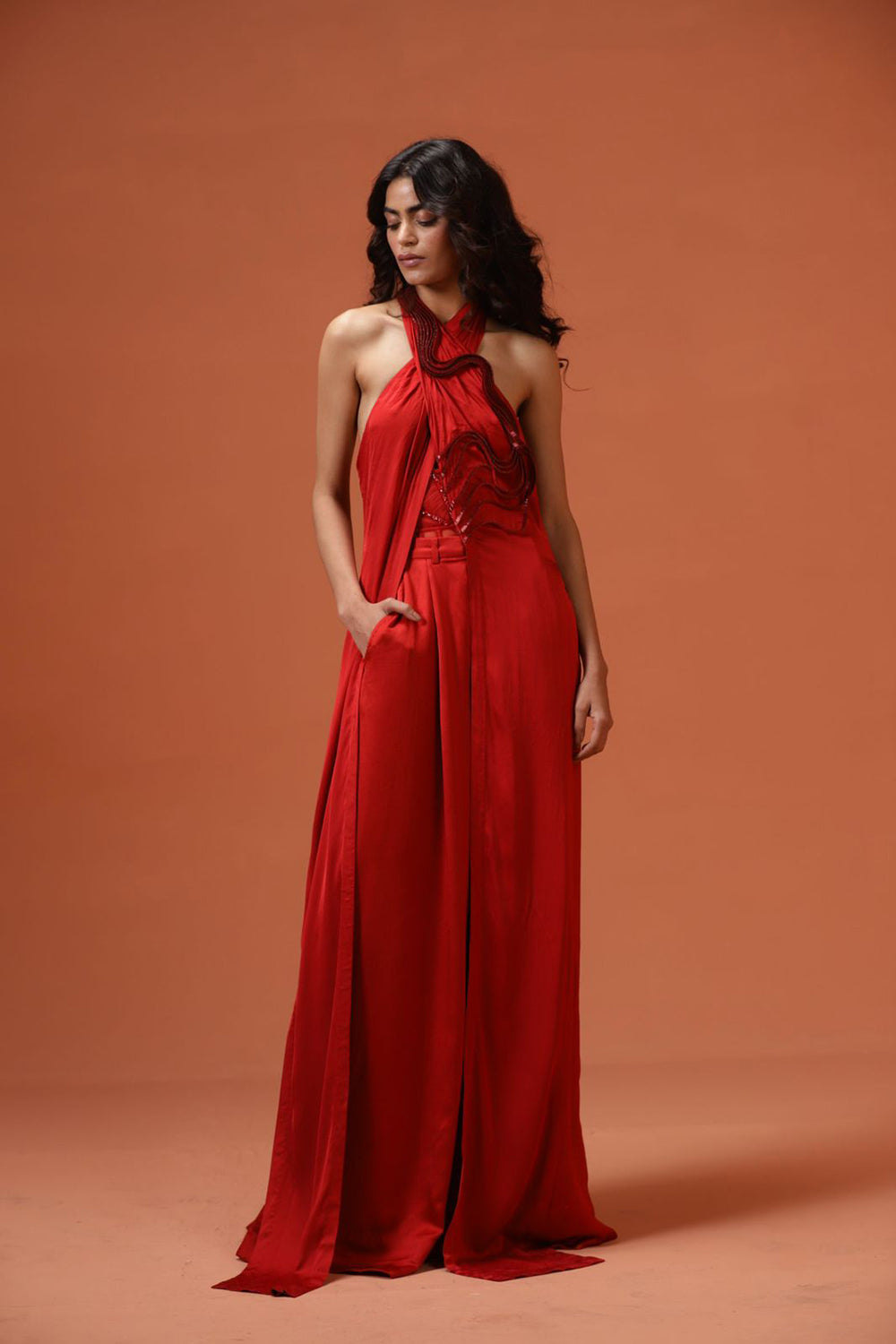 Salsa halter shirt and palazzo set