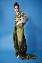 Sea Kelp draped skirt blouse