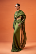 Sea Kelp draped skirt blouse