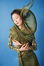 Sea Kelp draped skirt blouse