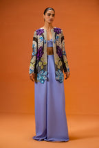 Lupita Pearl Jacket with Pre-Draped Pants with Bustier